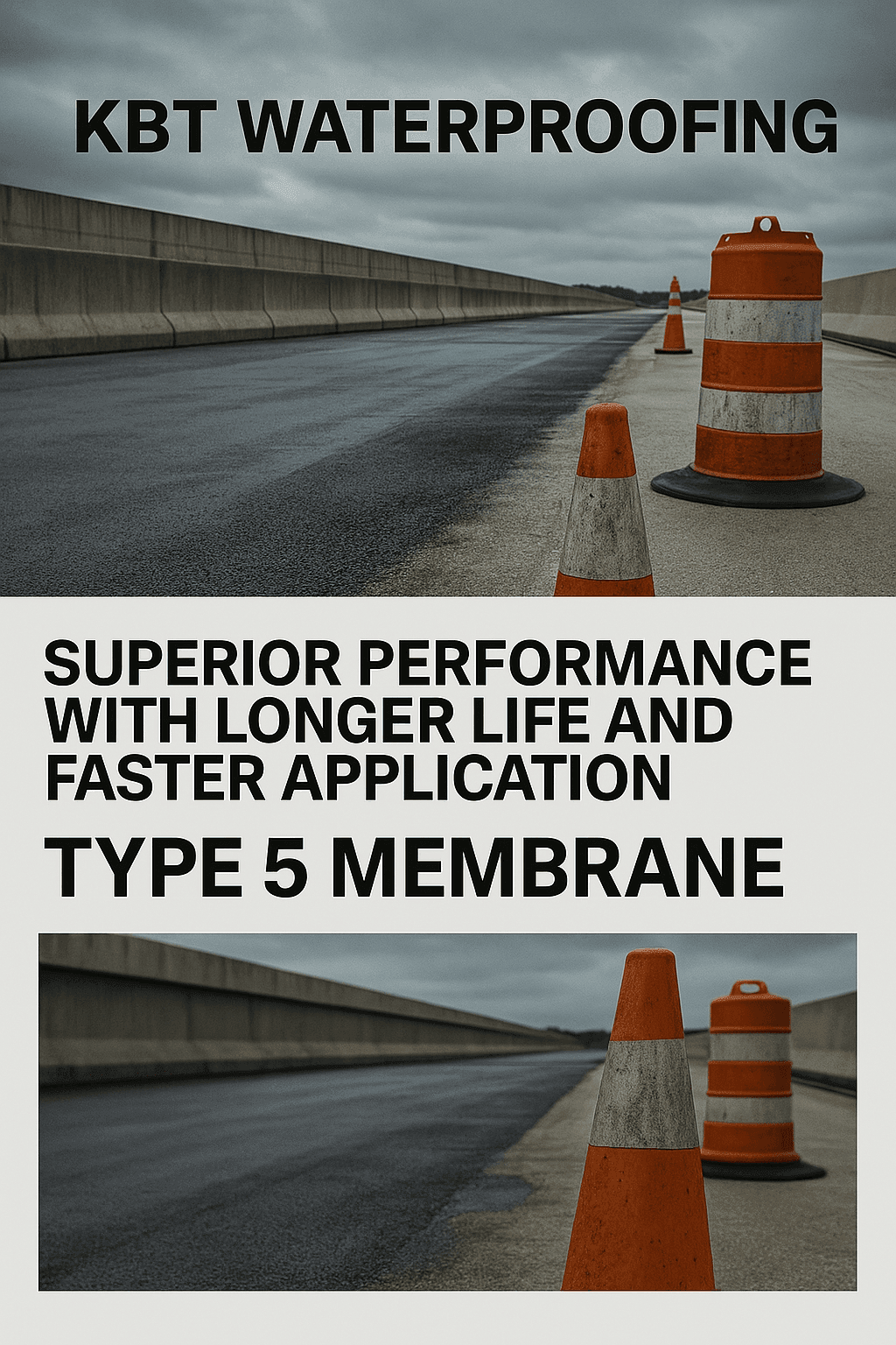 Udførelse af KBT Type 5 membrane på Storstrømsbroen
